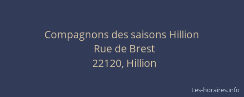 Compagnons des saisons Hillion