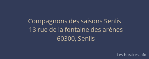 Compagnons des saisons Senlis