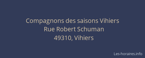 Compagnons des saisons Vihiers