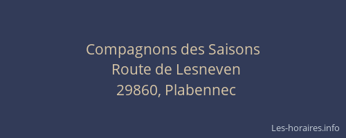 Compagnons des Saisons