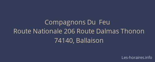 Compagnons Du  Feu