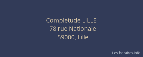 Completude LILLE