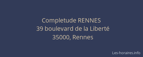 Completude RENNES