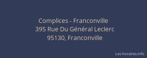 Complices - Franconville