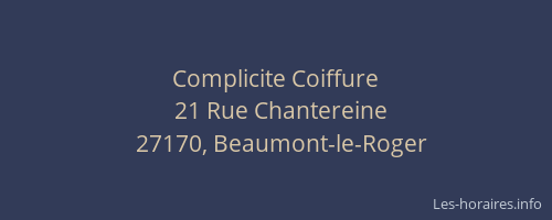 Complicite Coiffure