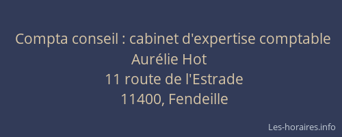 Compta conseil : cabinet d'expertise comptable Aurélie Hot