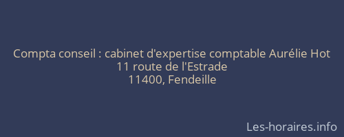 Compta conseil : cabinet d'expertise comptable Aurélie Hot