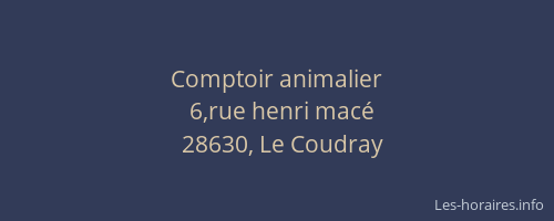 Comptoir animalier