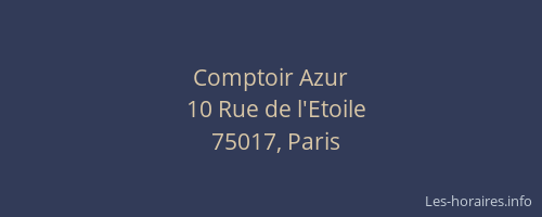 Comptoir Azur