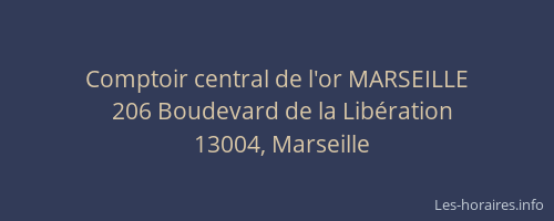 Comptoir central de l'or MARSEILLE