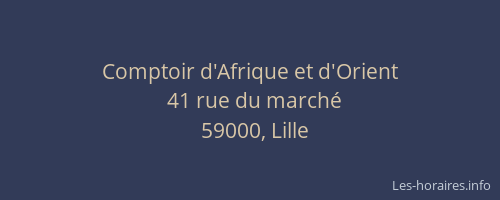 Comptoir d'Afrique et d'Orient