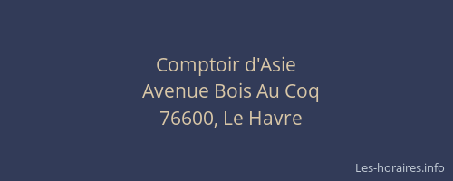 Comptoir d'Asie