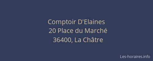 Comptoir D'Elaines
