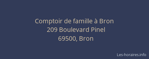 Comptoir de famille à Bron