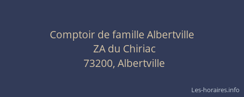 Comptoir de famille Albertville