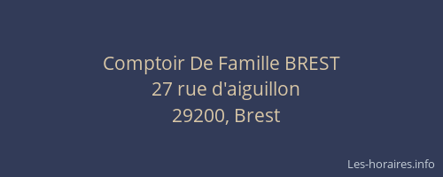 Comptoir De Famille BREST