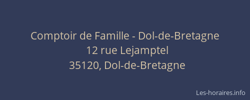 Comptoir de Famille - Dol-de-Bretagne