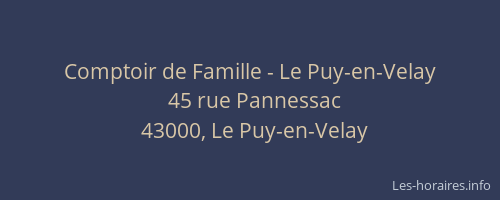 Comptoir de Famille - Le Puy-en-Velay