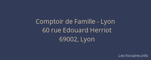 Comptoir de Famille - Lyon