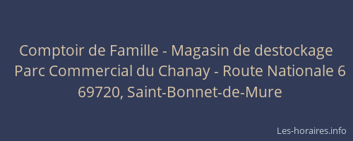 Comptoir de Famille - Magasin de destockage