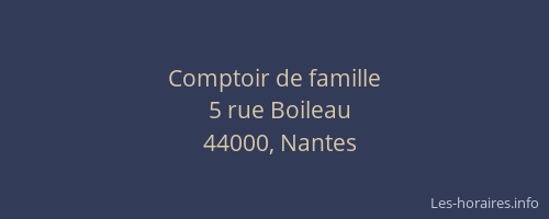 Comptoir de famille