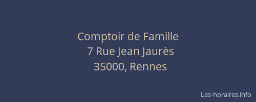Comptoir de Famille