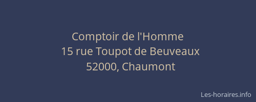 Comptoir de l'Homme