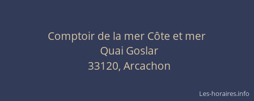 Comptoir de la mer C&ocirc;te et mer