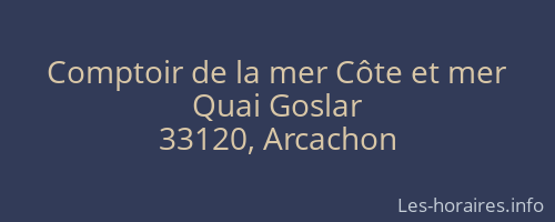 Comptoir de la mer Côte et mer