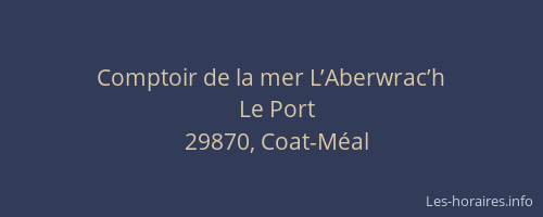 Comptoir de la mer L’Aberwrac’h