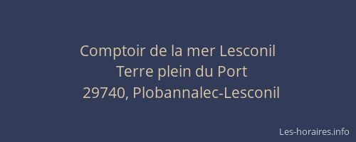 Comptoir de la mer Lesconil