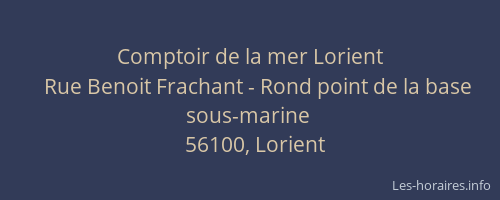 Comptoir de la mer Lorient