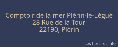 Comptoir de la mer Plérin-le-Légué