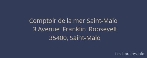 Comptoir de la mer Saint-Malo