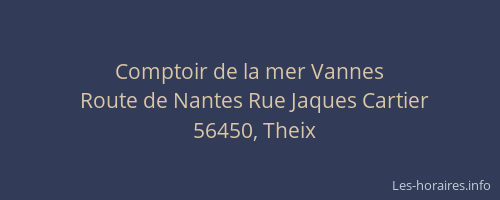 Comptoir de la mer Vannes