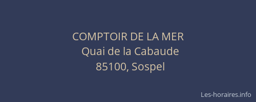 COMPTOIR DE LA MER