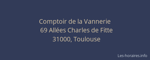 Comptoir de la Vannerie
