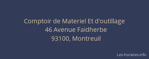 Comptoir de Materiel Et d'outillage