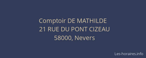 Comptoir DE MATHILDE