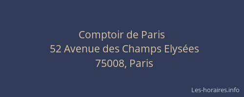 Comptoir de Paris