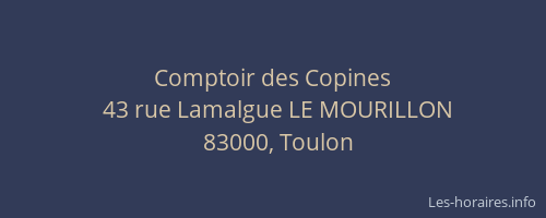 Comptoir des Copines
