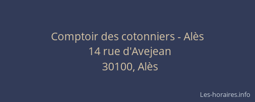 Comptoir des cotonniers - Al&egrave;s