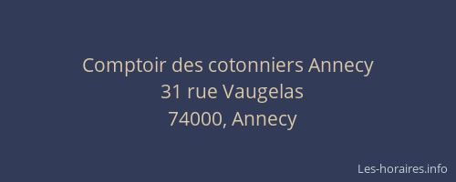 Comptoir des cotonniers Annecy