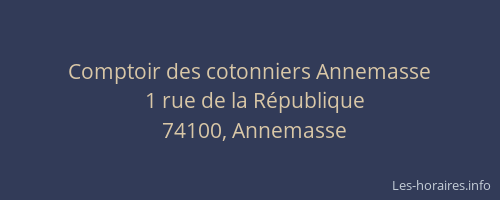 Comptoir des cotonniers Annemasse
