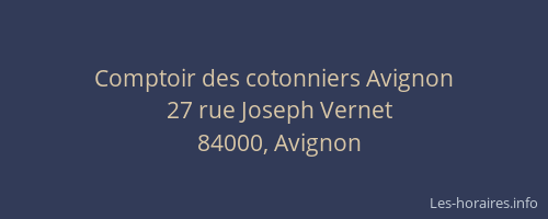 Comptoir des cotonniers Avignon