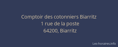 Comptoir des cotonniers Biarritz