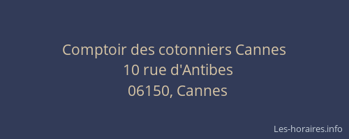 Comptoir des cotonniers Cannes