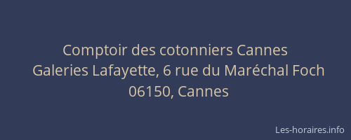 Comptoir des cotonniers Cannes