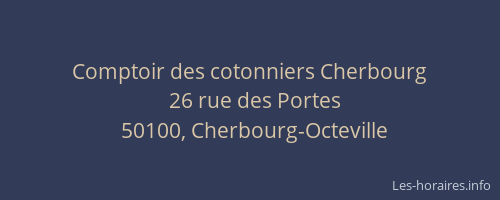 Comptoir des cotonniers Cherbourg