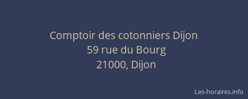 Comptoir des cotonniers Dijon